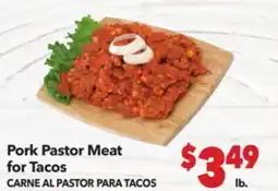 Vallarta Supermarkets Pork Pastor Meat for Tacos | CARNE AL PASTOR PARA TACOS offer
