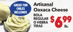 Vallarta Supermarkets Artisanal Oaxaca Cheese / BOLA REGULAR O HEBRA TIRAS offer