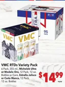 Vallarta Supermarkets VMC RTDs Variety Pack offer