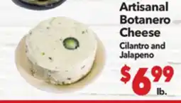 Vallarta Supermarkets Artisanal Botanero Cheese / Cilantro and Jalapeno offer