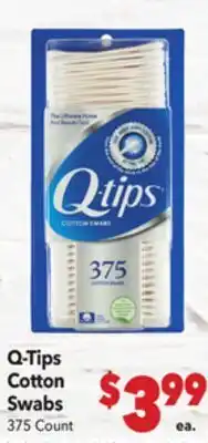 Vallarta Supermarkets Q-Tips Cotton Swabs offer