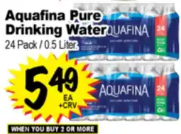 Superior Grocers Aquafina Pure Drinking Water offer