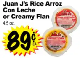 Superior Grocers Juan J's Rice Arroz Con Leche or Creamy Flan offer