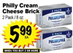 Superior Grocers Philly Cream Cheese Brick offer