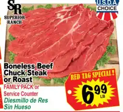 Superior Grocers Boneless Beef Chuck Steak offer