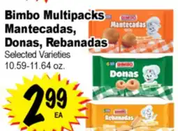 Superior Grocers Bimbo Multipacks Mantecadas, Donas, Rebanadas offer