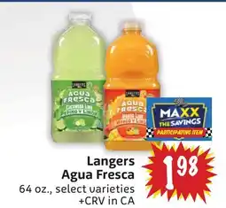 Foodmaxx Langers Agua Fresca offer