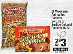 Super King Markets El Mexicano Animalitos Cookies 24.6 oz or Surtido Colonial Cookies 16 oz offer