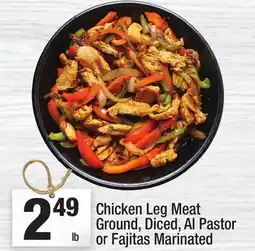 Super King Markets Chicken Leg Meat Ground, Diced, Al Pastor or Fajitas Marinated offer