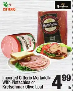 Super King Markets Imported Citterio Mortadella With Pistachios or Kretschmar Olive Loaf offer