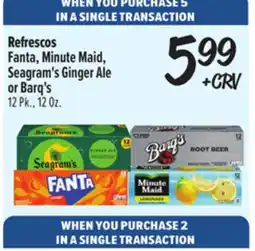 El Super Fresh Fanta, Minute Maid, Seagram's Ginger Ale or Barq's offer