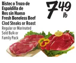 El Super Fresh Fresh Boneless Beef Clod Steaks or Roast offer