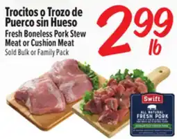 El Super Fresh Fresh Boneless Pork Stew Meat or Cushion Meat offer