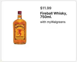 Walgreens Fireball Whisky, 750ml offer
