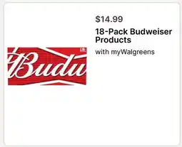 Walgreens 18-Pack Budweiser Products offer