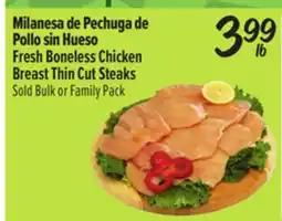 El Super Fresh Boneless Chicken Breast Thin Cut Steaks offer
