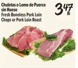 El Super Fresh Boneless Pork Loin Chops or Pork Loin Roast offer