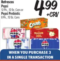 El Super Pepsi 12 Pk., 12 Oz. Cans or Pepsi Prebiotic 8 Pk., 12 Oz. Cans offer
