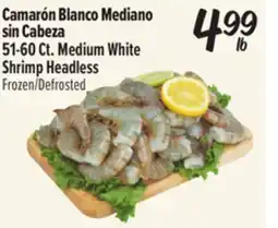 El Super 51-60 Ct. Medium White Shrimp Headless offer