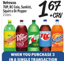 El Super 7UP, RC Cola, Sunkist, Squirt o Dr Pepper offer