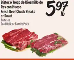 El Super Fresh Beef Chuck Steaks or Roast offer