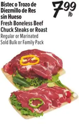El Super Fresh Boneless Beef Chuck Steaks or Roast offer