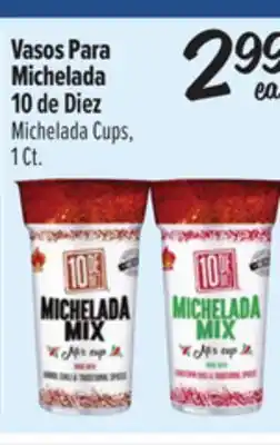 El Super 10 de Diez Michelada Cups offer