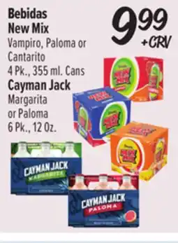 El Super New Mix Vampiro, Paloma or Cantarito 4 Pk., 355ml. Cans Cayman Jack Margarita or Paloma 6 Pk., 12Oz offer