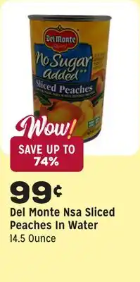 Grocery Outlet Nsa Sliced Peaches In Water offer