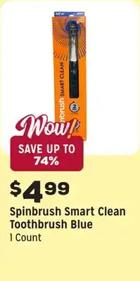 Grocery Outlet Smart Clean Toothbrush Blue offer