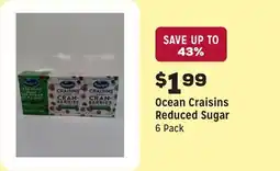 Grocery Outlet Craisins Reduced Sugar offer