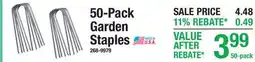Menards 50-Pack Garden Staples offer