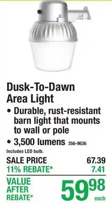 Menards Dusk-To-Dawn Area Light offer