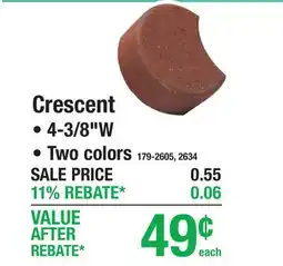 Menards Crescent offer