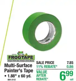 Menards Multi-Surface Painter's Tape offer
