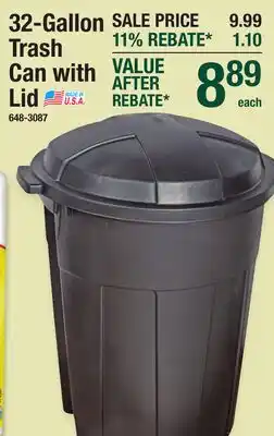 Menards 32-Gallon Trash Can with Lid offer