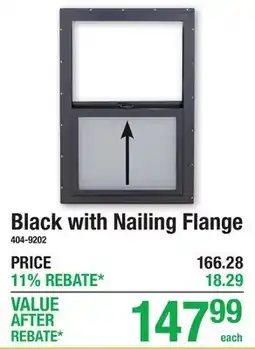 Menards Black with Nailing Flange offer
