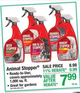 Menards Animal Stopper offer