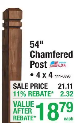 Menards 54 Chamfered Post offer