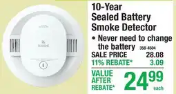 Menards 10-Year Sealed Battery Smoke Detector offer