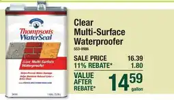 Menards Clear Multi-Surface Waterproofer offer