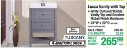 Menards Lucca Vanity with Top offer