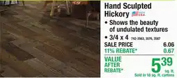 Menards Hand Sculpted Hickory Solid Hardwood Flooring offer