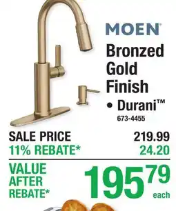 Menards Bronzed Gold Finish offer