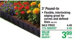 Menards 3' Pound-In offer