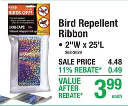 Menards Bird Repellent Ribbon offer