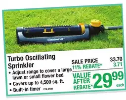 Menards Turbo Oscillating Sprinkler offer