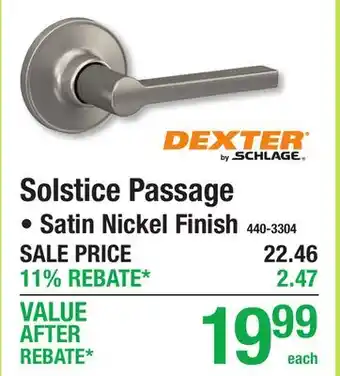 Menards Solstice Passage offer