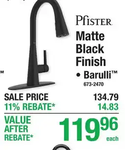 Menards Matte Black Finish offer