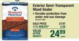 Menards Exterior Semi-Transparent Wood Sealer offer
